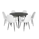 Matgrupp Venture Home Dipp Ø115 cm med 6 Polar Stolar