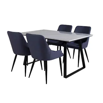 Matgrupp Venture Home Estelle 140 med 4 Plake Stolar