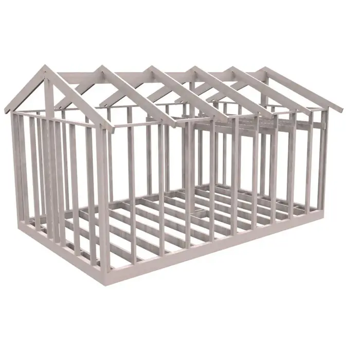 Attefallsstomme Byggstommar 22 grader Med Loft 6000x3940 mm Lösvirke