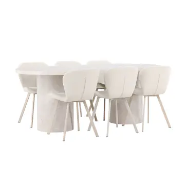 Matgrupp Venture Home Narvik med 6st Lilja Matstolar