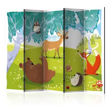 Rumsavdelare Skärmvägg Arkiio Funny Animals II 225x172 cm
