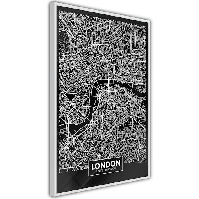 Poster Artgeist Affisch Dark Map of London