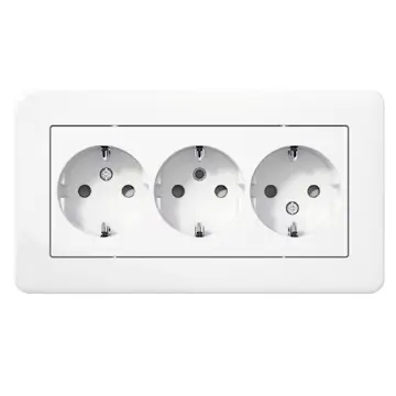 Vägguttag Schneider Electric Exxact Primo 3-vägs