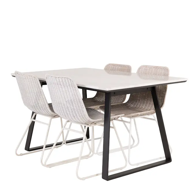 Matgrupp Venture Home Estelle 140 med 4 Cornelia Stolar