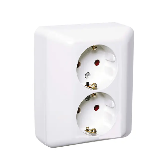 Vägguttag Elko 2-Vägs Infällt RS Renvit