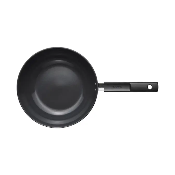 Wokpanna Fiskars Hard Face 4,5 L 28 cm Non-Stick Beläggning och Silikonlock