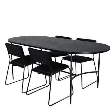 Matgrupp Venture Home San Francisco med 4 Kungshamn Stolar Sammet