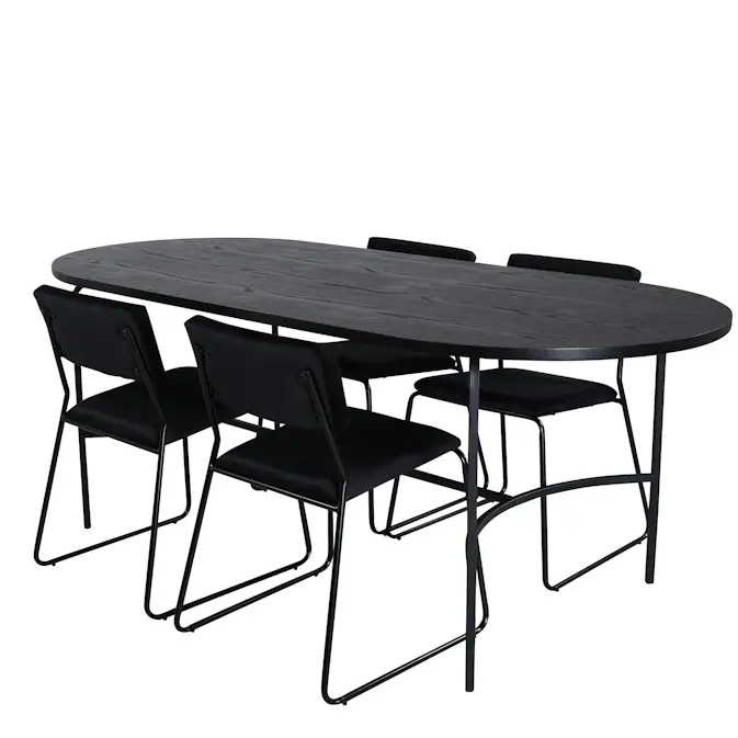 Matgrupp Venture Home San Francisco med 4 Kungshamn Stolar Sammet