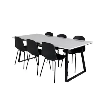 Matgrupp Venture Home Estelle med 6 Ardi Stolar