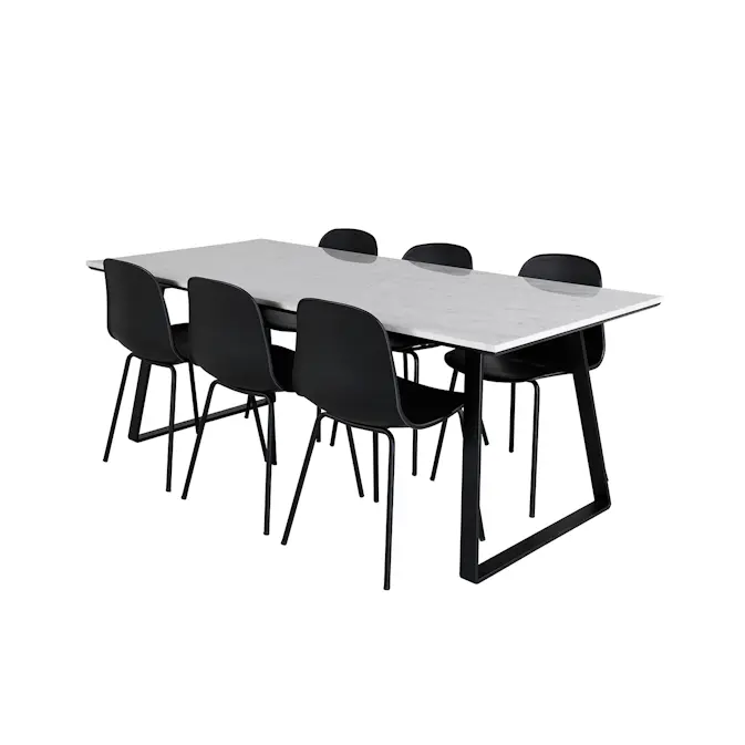 Matgrupp Venture Home Estelle med 6 Ardi Stolar