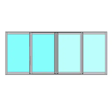 Skjutbart Fönsterparti Novoroom Original 2+2-Delat