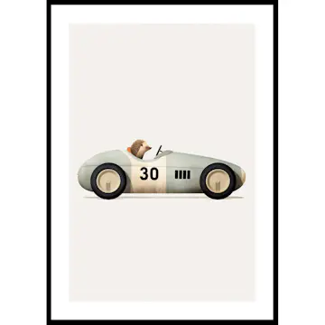 Poster Gallerix Hedgehog In Toy Car