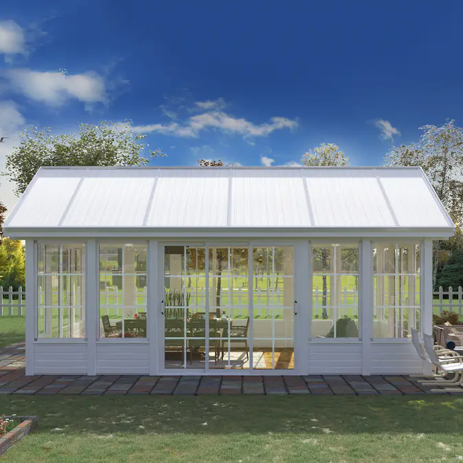 Växthus Landskap Grönska Vinter 21 kvm