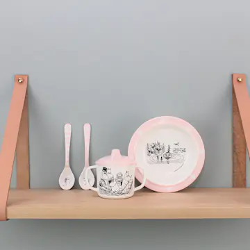 Sugkoppstallrik Rätt Start Mumin Rosa