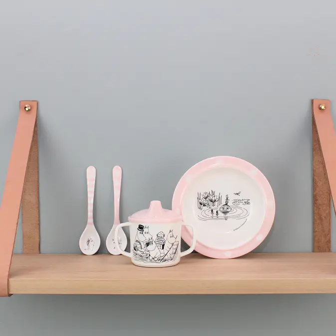Sugkoppstallrik Rätt Start Mumin Rosa