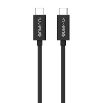 USB-C Champion Kabel 2m 100W Svart