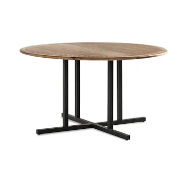 Utebord Comfort Garden Lines Runt 140 cm Akacia/Svart