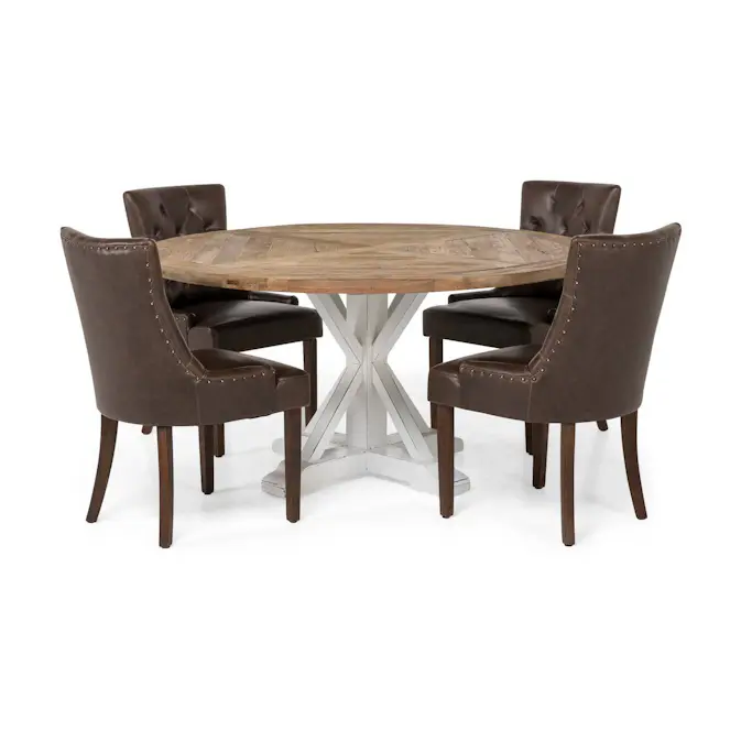 Matgrupp Bloomington Lyon Runt Matbord 150 cm med 4 Tuva Matstol