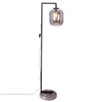 Golvlampa By Rydéns Leola H150 cm Svart Marmor/Rökgrå