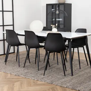 Matgrupp Venture Home Jolie med 6 Pobbie Stolar Järn