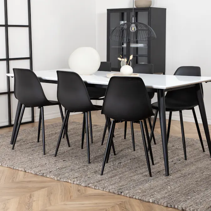 Matgrupp Venture Home Jolie med 6 Pobbie Stolar Järn