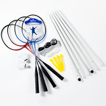 Badminton Set Sunsport För 4 spelare med Rack, Bollar & Nät