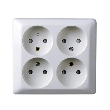 Vägguttag Elko 4-Vägs Utan jord RS Renvit