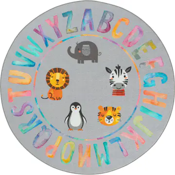 Barnmatta KM Carpets Play Alfabet Rund