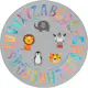 Barnmatta KM Carpets Play Alfabet Rund