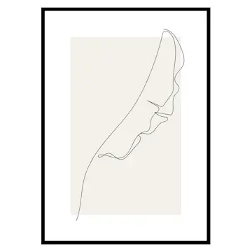 Poster Gallerix Banana Leaf Line Art No1