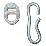 Gardintillbehör Debel Glid & Krok för Duschskena Vit