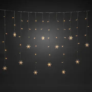 Gardinslinga Gnosjö Konstsmide 12 Snöflingor L