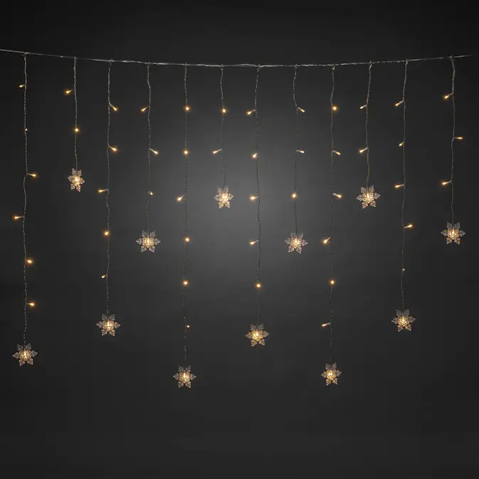 Gardinslinga Gnosjö Konstsmide 12 Snöflingor L