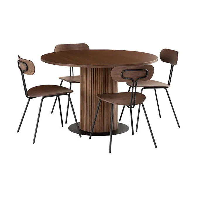 Matgrupp In Living Noira med 4 Stolar