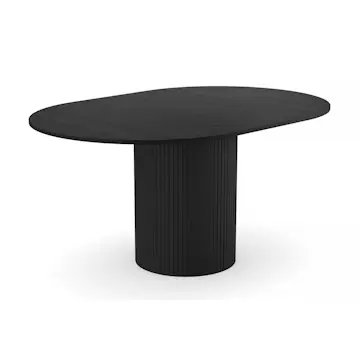 Matbord Bark Kopparbo Runt Bord 106-156 cm med Illäggsskiva