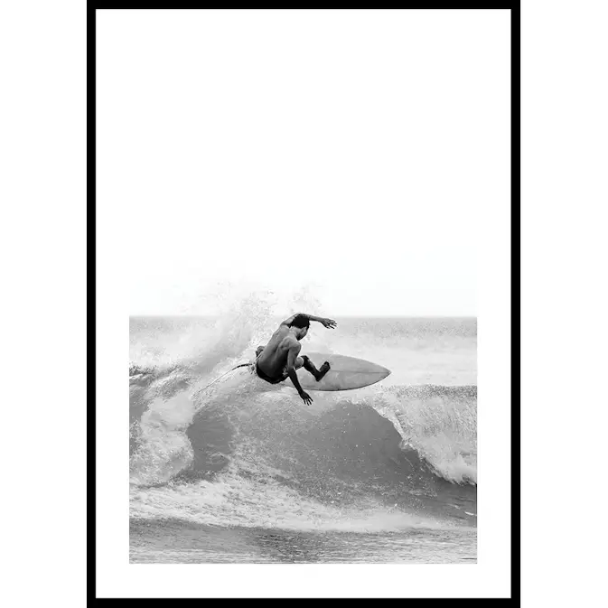 Poster Gallerix Surfer B&W