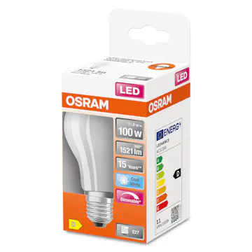 LED-Lampa Osram Normal (100) E27 Dim Matt 840 Cl A
