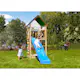 Lektorn Jungle Gym Lodge 2.1 Med Blå Rutschkana