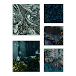 Canvastavla Art For The Home Set av 5 Classic Chique Mystisk 80x60cm