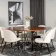 Matgrupp furniture/fashion Copenhagen med 6 Valentina Sammet Stolar