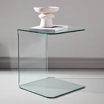 Sängbord Venture Home Telemark Glas Sidobord