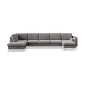 6-sitssoffa Scandinavian Choice Ocean Lyx U-formad med Schäslong 395 cm inkl Fotpall