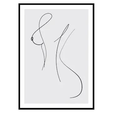 Poster Gallerix Curved Lines No1