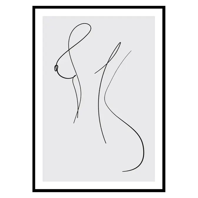 Poster Gallerix Curved Lines No1