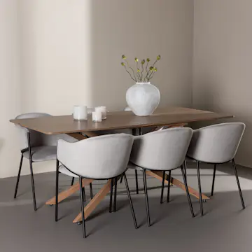 Matgrupp Venture Home Piazza 180 med 6 st Evelina Stolar