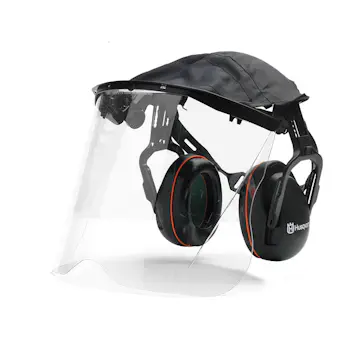 Hörselskydd Husqvarna med Plexivisir