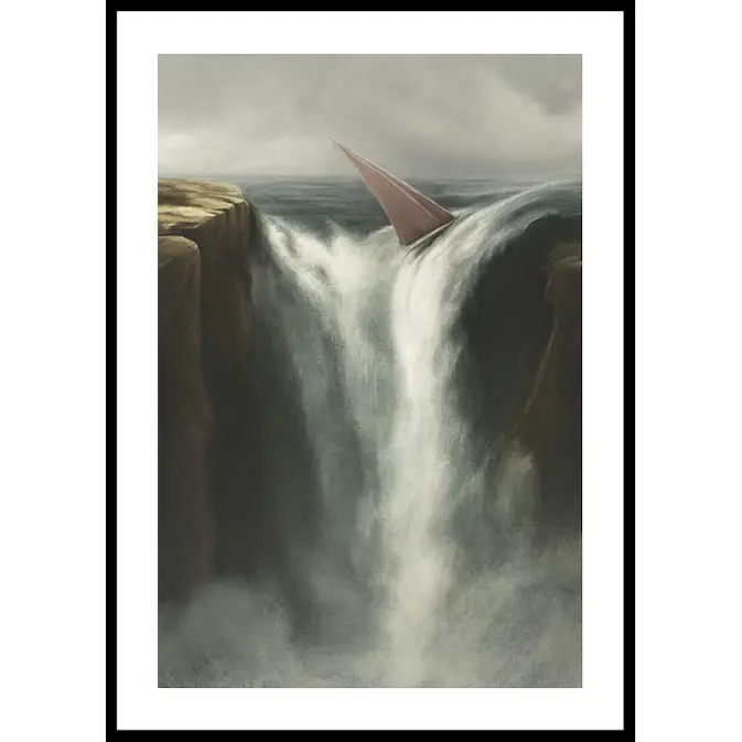 Poster Gallerix Falling Into A Waterfall