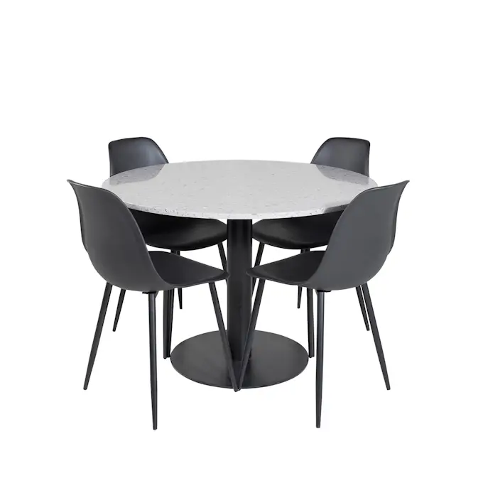 Matgrupp Venture Home Roxanna med 4 Pop Stolar Runt