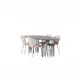 Matgrupp furniture/fashion Stone med 4 Limhamn Light Stolar