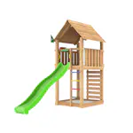 Lektorn Jungle Gym Cabin 2.1 Grön Rutschkana Trä